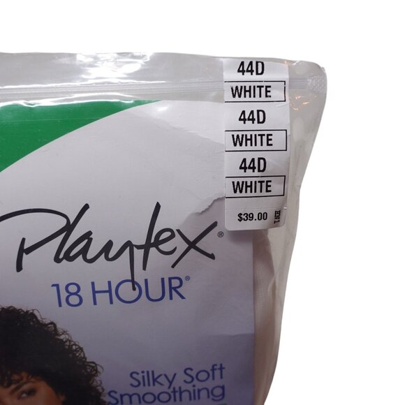 Playtex Full Figure 18 Hour Sleek & Smooth Wireless Bra Sz 44D White 4803 - Picture 7 of 10
